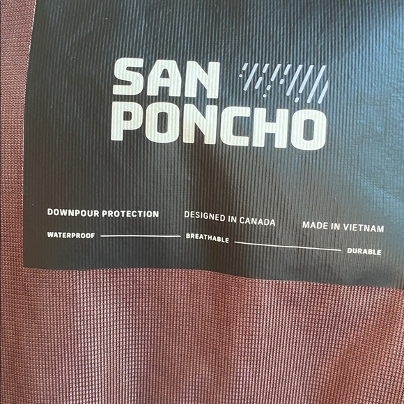 Unisex San Poncho Legacy Waterproof Jacket in Habanero - Picture 6 of 16